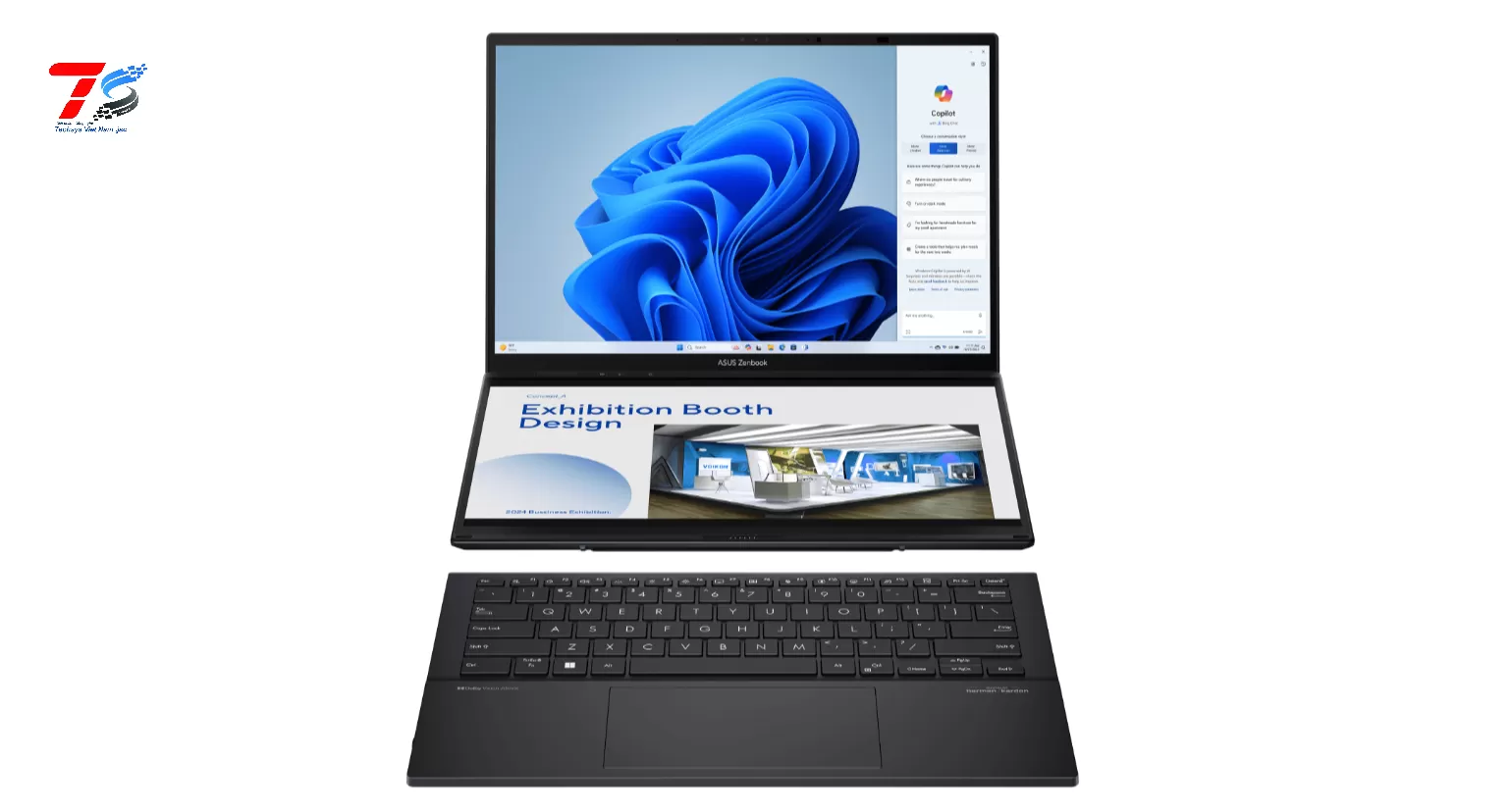 Laptop Asus ZenBook Duo OLED UX8406MA-PZ307W (Core Ultra 7 155H | 16GB | 512GB | Intel Arc | 14 inch 3K 120Hz | W11H | Xám)